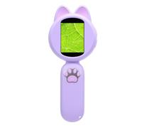 ASHATA Electronic Magnifying Glass,2.0 Inch Color Screen Portable Digital Microscope with 8 Adjustable LED Lights, for Students Educational Science Toys and ObservationIlluminated (Purple)