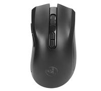 ASHATA Ergonomic Design, Wireless Mouse 2.4G USB Receiver Ergonomic RGB Backlit Ultra Slim Office Mouse with Adjustable DPI for Win 11 (Black)