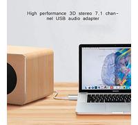 ASHATA External Card, 7.1 External Sound Card with 3D Stereo,7.1Channel External USB 2.0 to 3.5mm Stereo Sound Card Mic Adapter Speaker for Windows 8/7/ Vista/XP, for Mac OS
