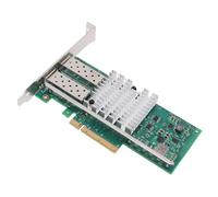 ASHATA Fiber Optic Network Card, 10GB PCI-E X8 Dual SFP+ Port Controller with 82599 Chip, PCI Express Ethernet Adapter, Gold Plated Connector for Server Data Center