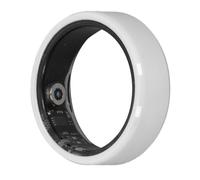 ASHATA Fitness Smart Ring White, Health Tracker Ring to Monitor Fitness Pedometer Sleep Data APP, IP68 Waterproof Smart Ring for Men Women, 7 Days Battery Life (US Size 9)