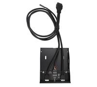 ASHATA Floppy Panel Metal Front Panel USB A 2-Port Hub for PC 10 11 Sound Port for Headphone