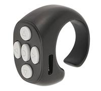 ASHATA For Tiktok Remote Control Ring Finger Scroller Remote Bluetooth Scrolling Ring Page Turner, Wireless Phone Camera Selfie Shutter Compatible with IOS, Android (Black)