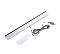 ASHATA for Wii Sensor Bar, Replacement Wired Infrared Signal Ray Sensor Bar Wired Receiver for Wii and U Console, Includes Clear Stand