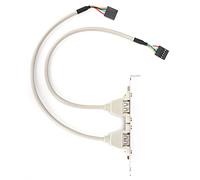 ASHATA Front Panel Expansion,2 Ports USB 2.0 Plug and Play with Slot Plate Bracket Panel Cable Adapter,Front Panel Expansion Panel Cable Adapter Support Plug and Play