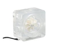 ASHATA G1 4 Threaded Revolving, Water Cooling Meter, 8 Impeller 3 Way Durable Acrylic Revolving Speed Meter for Computer (White)