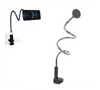 ASHATA Goose Neck Phone Holder, Flexible Long Arm Phone Mount for Desk, Magnetic Flexible 360 Degree Metal Desktop Cell Phone Stand for IOS 15 14 13 12