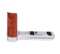 ASHATA Handgrip L Shape Bracket Handle for R50V Camera, Wooden L Shape Quick Release Hand Grip Holder with 1/4 Inch Threaded Hole, Anti Slip Pads Design (Silver)
