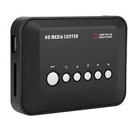 ASHATA HDMI Media Player, Mini 1080P Ultra HDMI Digital Multimedia Player with Adapter and Remote Control for -MKV/RM- MMC USB Drives and SD Cards Car HD Player(Black)(UK)