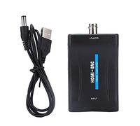 ASHATA HDMI to BNC Adapter, HDMI to BNC Composite Video Adapter and 3.5mm Audio Signal Converter 480i 576i Support NTSC/PAL, HDMI BNC Converter Eco Friendly