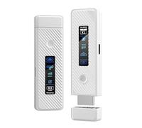ASHATA HDMI Transmitter and Receiver, 8K 4K Decode 3D 1080P Output 5G 2.4G Wireless HDMI Extender Kit 197FT / 60M, Plug & Play, for Audio to Monitor From Laptop TV Box (White)