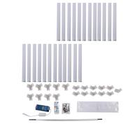 ASHATA Hexagonal RGB LED Strip Light Set with Remote Control for Decorative Lighting in Home and Studio, Design, 24 Pieces