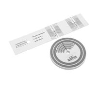 ASHATA HiFi Turntable Strobe Disc Mat, Measure Speed 33 1/3 45 RPM Head Angle Calibration, Hard PVC Material and Alignment Guides, for Home HiFi Turntables