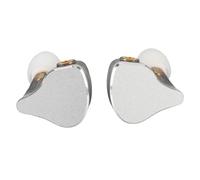 ASHATA in Ear Monitors Earphones, 10mm Biological Diaphragm Dynamic Driver Noise Cancelling 3.5mm Connector Wired Earbuds for Musicians Studio Noisy Environments Workouts Travel (Silver)