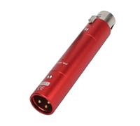 ASHATA Inline Microphone Preamp, 28dB Gain Boost XLR 3 Pin Dynamic Mic Preamplifier with Lossless Amplification, for Studio Recording Live Streaming Stage Performance (Red)