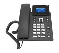 ASHATA IP Phone, VoIP Accounts, 2.4 Inch Color Display Desktop Business Media Phone Supports 2 Service Lines, with WAN POE LAN Handset Interface, Compatible for USB A for RJ9