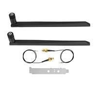 ASHATA IPEX4 to SMA Cable, NGFF M.2 WiFi BT Card, 2Pcs 8DB Antenna for Wide Range, Support Wireless NGFF 802.11a, 802.11b, 802.11g, 802.11n, 802.11ac