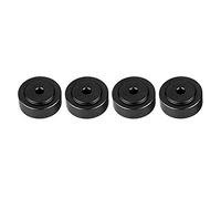 ASHATA Isolation Pad,4PCS 20 * 8mm Aluminum Alloy Amplifier Feet Shock Absorber Amplifier Pads Feet For Sereo Surrounding Sound.(Black)