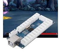 ASHATA Joystick Kit Crystal Shell Sound US DIY for Fighting Game USB Set in -Style (Blue)