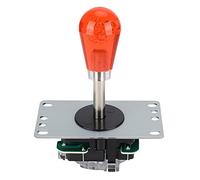 ASHATA Joystick Kit Crystal Shell Sound US DIY for Fighting Game USB Set in -Style (Red)