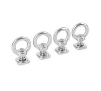 ASHATA K Kit of Screw/Fastener Eye, High Hardness in Stainless Steel T Track Mount of Track At the Universal Anchor to Keep the Straps Attachment (Silver)