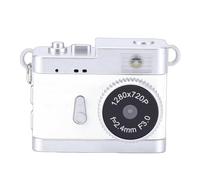 ASHATA Keychain Camera, 720P 5MP HD Small Portable Camera with 0.96 Inch Color Screen, Tiny Retro Keychain with 32GB Memory Card for Travel Learning Recording (Space White)