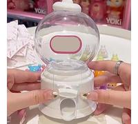 ASHATA Kids Vending Machine Toy | Interactive Gumball Machine Bank for Kids | Durable Money Saving Coin Bank & Candy Dispenser | Retro Design Family Game for Hand Eye Coordination (White)