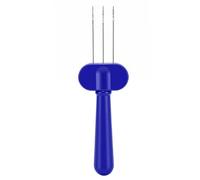 ASHATA Latch Hook Cord Knitting Tool Efficient Yarn Maker for Crafting Kids Friendly 3 Latch Hook Tool for Hand Knitting Projects (Blue)