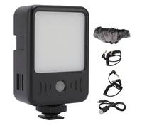 ASHATA LED Video Light, 49 LEDs Portable Selfie Light Video Conference Lighting with Built in Microphone, 6500K, 2000mAh Rechargeable, for Photography Vlog Live Streaming