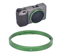 ASHATA Lens Decoration Ring for GR IIIX GN 2 Digital Camera, Lightweight Aluminum Alloy Ring Cap Camera Accessory (Green)