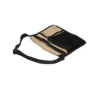 ASHATA Lightweight Tool Waist Bag Multi Pocket Oxford Cloth Waist Tool Pouch for Garden Climbing Outdoor Grey Khaki, Hands Free Belt with Durable Belt & Plastic Buckle (Black+Khaki)