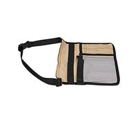 ASHATA Lightweight Tool Waist Bag Multi Pocket Oxford Cloth Waist Tool Pouch for Garden Climbing Outdoor Grey Khaki, Hands Free Belt with Durable Belt & Plastic Buckle (Gray+Khaki)