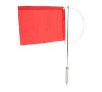 ASHATA Lightweight Wind Indicator Flag for Sailing Yacht, Portable Monotypes Stainless Steel Red Boat Wind Indicator Marine Mast Flag (200 * 160mm(7971SM))