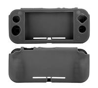 ASHATA Lite Silicone Protective Case with Tempered Glass Screen Protector and Button Caps for Game Machine, Shock for Gamers (Grey)