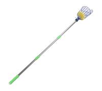 ASHATA Long Handle Stainless Steel Fruit Picker Tool with Foam Pad Buffer Basket, Easy to Assemble Fruit Catcher for Labor Saving Picking Experience, Up to 4.2m Length Adjustable