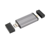 ASHATA M.2 NVMe SSD Enclosure, USB3.2 Gen2 Type C Dual Connector Portable Aluminum Hard Drive Enclosure M.2 NVMe PCIe 2230 2242 SSD Enclosure for 2230 2242