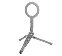 ASHATA Magnetic Phone Tripod Stand for Phone, Aluminium Smartphone Tripod Stand Foldable Selfie Stick, Anti Slip Multifunctional, for Live Streaming, Online Meetings