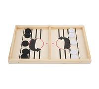 ASHATA Medium Size Wooden Hockey Board Game, Table Hockey Interactive Chess Toy, Fast Sling Puck Desktop Battle for Kids Family Fun