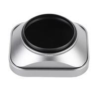 ASHATA Metal Square Lens Hood, Aluminium Alloy Accurate CNC Fine Processing Lens Hood Shade Protector with Cap (Silver)