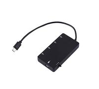ASHATA Micro USB Hub 4 Port USB 2.0 OTG Adapter Charging Cable for Smartphone Tablet Wins Support Data Sync & Hot Swappable