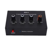 ASHATA Microphone Preamp, 3 Band Equalizer with 0-20dB Adjustable Gain, Condenser Mic Preamplifier, 3.5mm 6.35mm Input Output, Type C Rechargeable for Studio Recording, Vocal Tracking