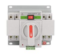 ASHATA Mini Dual Power Automatic Transfer Switch 2P 63A 220V Toggle Switch Double Power Automatic Change-Over Switch Circuit Breaker, Noiseless Operation