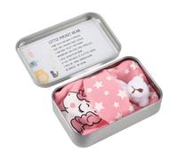 ASHATA Mini Plush Bear Boy Gift Soft Pocket Teddy Bear in Tin for Kids Birthday Beiges Pink Tiny Teddy Can (ASHATAef81kdxgz4-230201KM05-3)