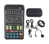 ASHATA Mini Voice Changer Sound Card, Portable Recording Mini Voice Changer Device, Lolita Baby Youth King Witch Sound Effect Disguiser Sound Changer, for Gaming Live(English Version)