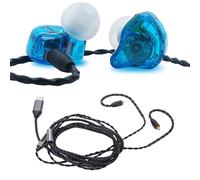 ASHATA MMCX to Type C Cable Replacement for Headphones SE215 SE315 SE425 SE535 SE846 IE300 IE600 IE900 Earphone Cable Built in Microphone, 120cm