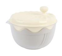 ASHATA Multifunctional Vegetable Washer and Salad Chopper for Fresh Salad Preparation At Home (Beige)