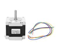 ASHATA Nema 23 Stepper Motor, Stepper Motor 3D Printer Accessories with 4 Pin Cable, for 3D printers/medical/textile/packaging machinery, etc.23HS5628 6.35mm/8mm(Shaft diameter 6.35mm)