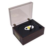 ASHATA Office CD Player, CD Drive From Multifunctional Retro Suitcase with Car Remote Control for the House (Walnut Color)