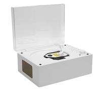 ASHATA Office CD Player, CD Drive From Multifunctional Retro Suitcase with Car Remote Control for the House (White Wood Grain Color)