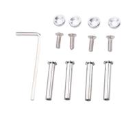 ASHATA PC Case Fan Screws for 25mm 30mm, PC Computer Case Cooling Fan Screws Color Anodizing Stainless Steel, with Washers (Silver)